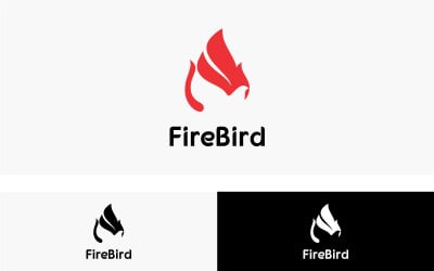Fire Bird opcja 2 szablon projektu logo