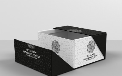 Maquete de embalagem de caixa de varejo