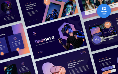 Modello di presentazione aziendale Technova IT e tecnologia