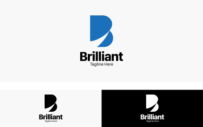 Moderna bokstaven B_Brillian logotypmall
