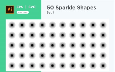 Sparkle shape symbol sign Set 50-V3-1