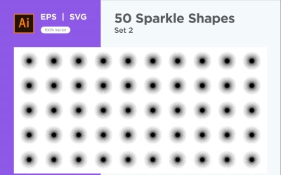 Sparkle shape symbol sign Set 50-V3-2