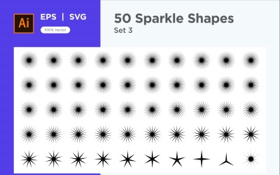 Csillogó forma szimbólum tábla 50-V3-3 készlet