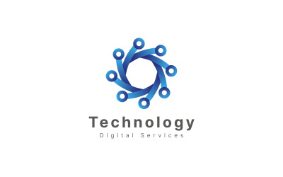 Technology - Data Services Logo Template.