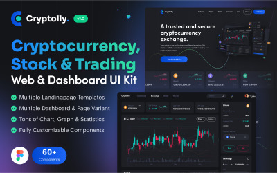 Cryptolly - Cryptocurrency Web &amp;amp; Dashboard UI Kit