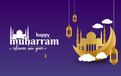 Иллюстрация дизайна исламского нового года