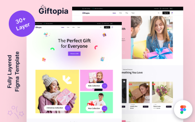 Modèle Figma de la boutique de cadeaux Giftopia