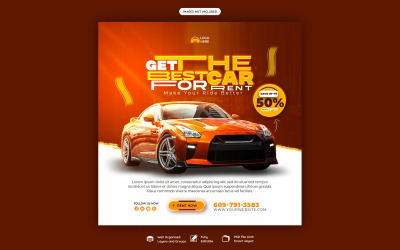 Modèles d&amp;#39;affiches de médias sociaux de vente de voitures