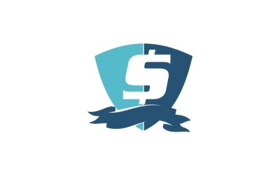 Shield Letter Dollar logo šablony Design