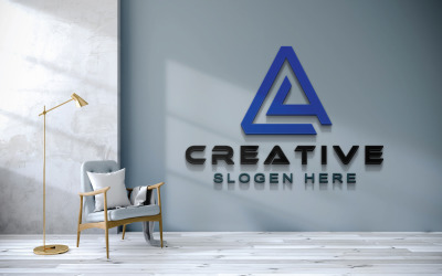 Творчий бренд A - лист логотип