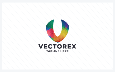 Vextorex Letter V Pro logó sablon