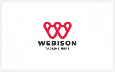 Webison Letter W Pro-logo sjabloon