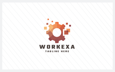 Workexa 系统 Pro 徽标模板