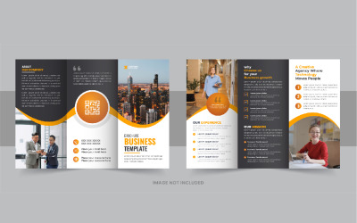 Creatieve driebladige zakelijke brochure sjabloon lay-out