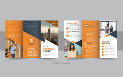 Creatieve driebladige zakelijke brochureontwerplay-out