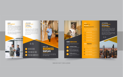 Design criativo de brochura de negócios com três dobras