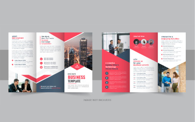 Kreatív három hajtogatású üzleti brosúra sablon elrendezése
