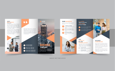 Kreatywna broszura biznesowa składana na trzy części