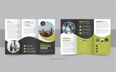 Kreatywny szablon broszury biznesowej składanej na trzy części