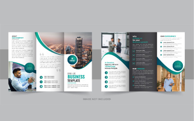 Layout criativo de brochura de negócios com três dobras