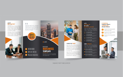 Modern tri fold business brochure template layout