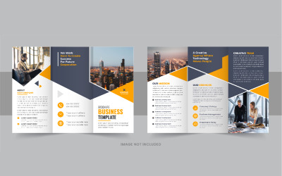 Modern trifold business brochure template layout