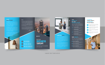 Nowoczesna biznesowa broszura składana na trzy części