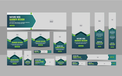 Progettazione di banner web natura moderna