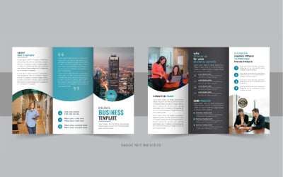 Szablon broszury nowoczesnej firmy składanej na trzy części