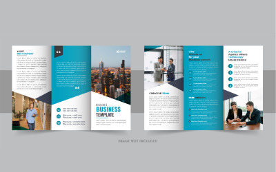 Üzleti üzleti háromszoros brosúra elrendezés
