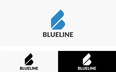 Buchstabe B – Blueline-Logo-Design-Vorlage