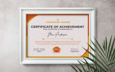 Business certificate template design.