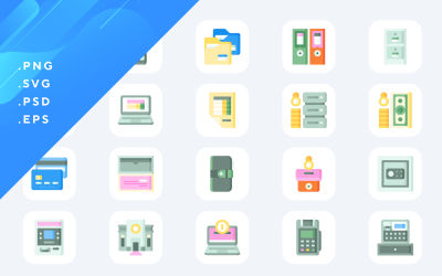 20 iconos editables de vector de contabilidad