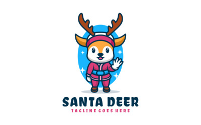 Logo kreskówka maskotka Santa Deer