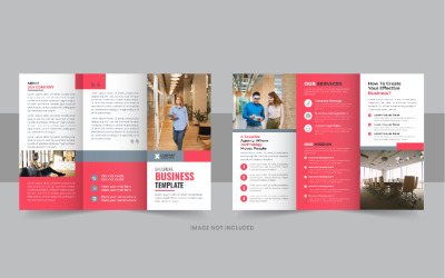 Wielokolorowy biznes biznesowy Trifold układ broszury