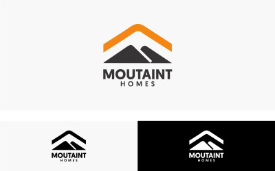 Modèle de conception de logo Mountain Homes