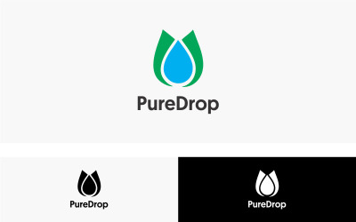 Modello di progettazione del logo a goccia pura