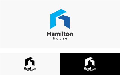 Modello di progettazione del logo della casa Hamilton