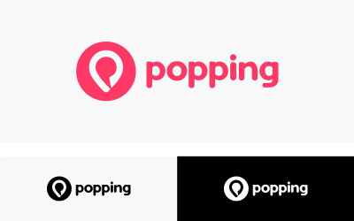 Modello di progettazione del logo scoppiettante