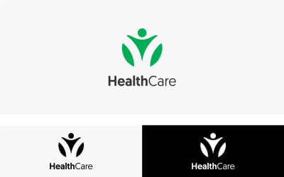 Modello di progettazione di logo di forma fisica di salute