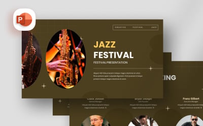Plantilla de presentación del festival de jazz