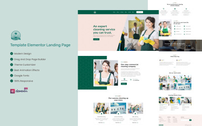 Reinigung – Reinigungsdienste Elementor Landing Page