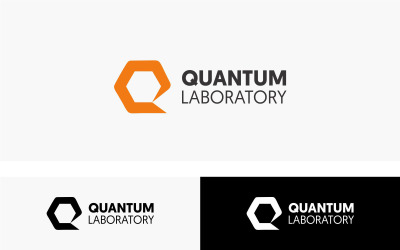 Шаблон дизайна логотипа квантовой лаборатории