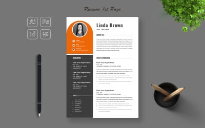 Design semplice e moderno del modello di curriculum