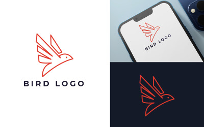 Plantilla de diseño de logotipo de pájaro