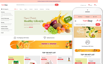 Yomibuy - Mercearia, tema de supermercado WooCommerce Theme