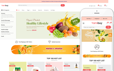 Yomibuy – Potraviny, Téma supermarketu Téma WooCommerce