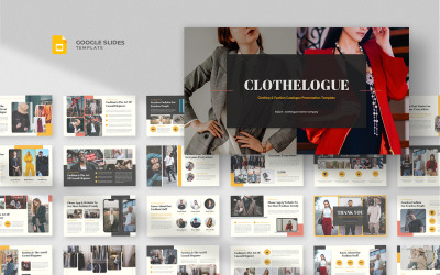 Clothelogue - Modecatalogus Google Slides-sjabloon