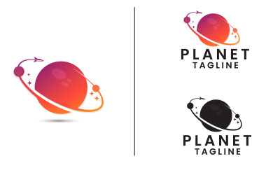 Modelo de logotipo do Planeta criativo