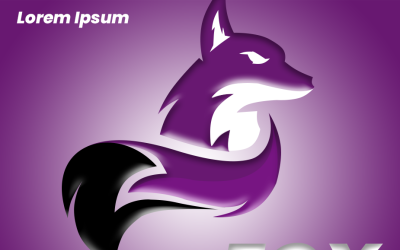 Fox Unik logotyp 100 % redigerbar